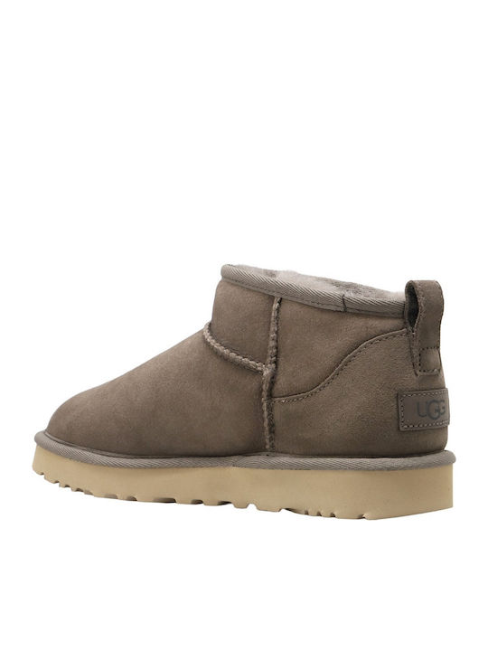 Classic Ultra Mini Suede Ghete De Damă Maro
