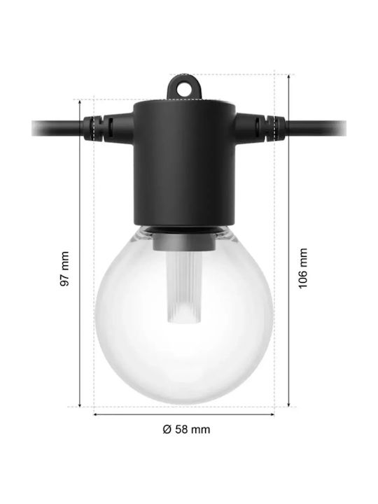 Philips Hue Festavia Waterproof Smart Garland Lights LED IP65 7m with 10 Lamps
