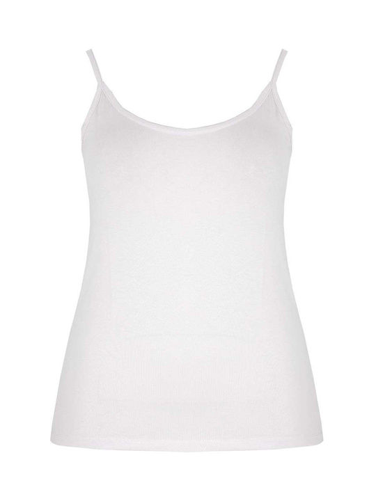 Damen Sommer Bluse mit Trägern Weiß