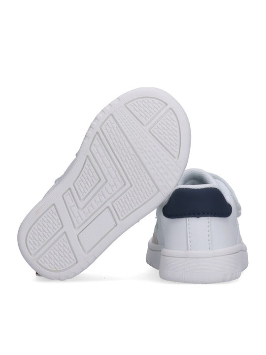 Kids Sneakers with Hoop & Loop Closure White