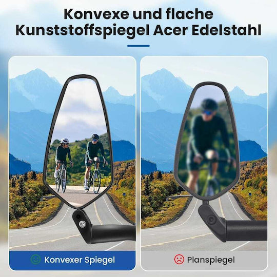Bicycle Handlebar Mirror 360° Left & Right Black