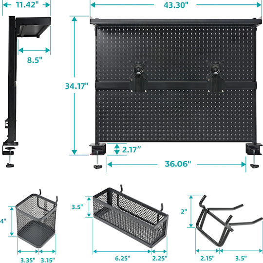 Eureka Ergonomic Επιτοίχια Βάση Περιφερειακών ARPB-01B-US