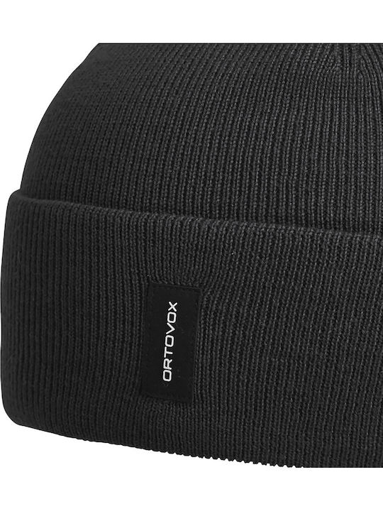 Beanie Unisex Beanie mit Rippstrick in Schwarz Farbe