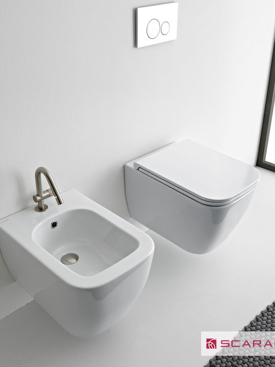 Scarabeo Teorema Wandhängende Toilette Weiße