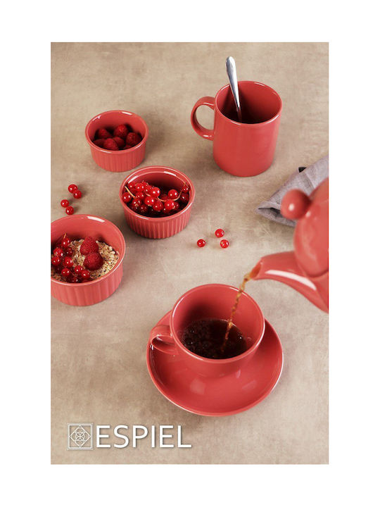 Espiel Essentials Ceramic Round Heat-Resistant Cookware for Souffle 8x8x4cm