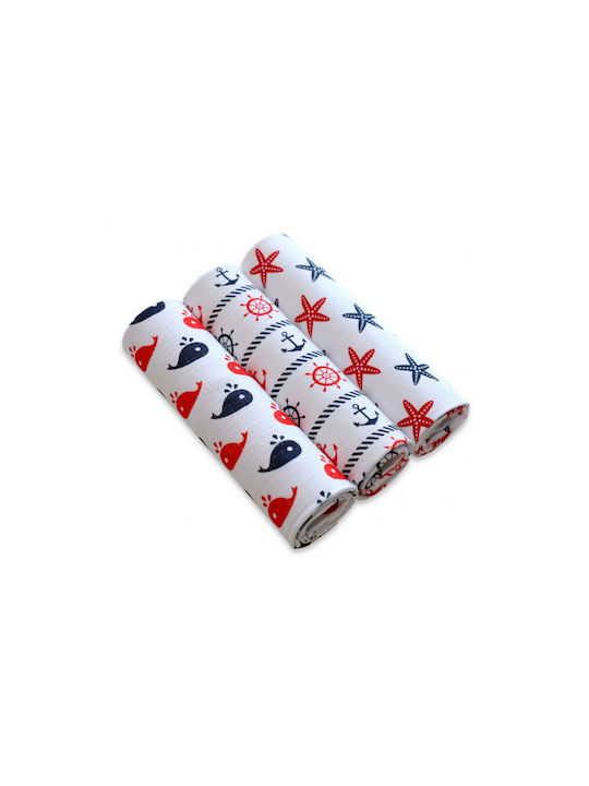 Ega Baby Burp Cloth White 60x80cm. 3pcs