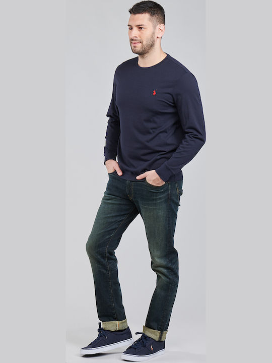 Langarm-Pullover Marineblau