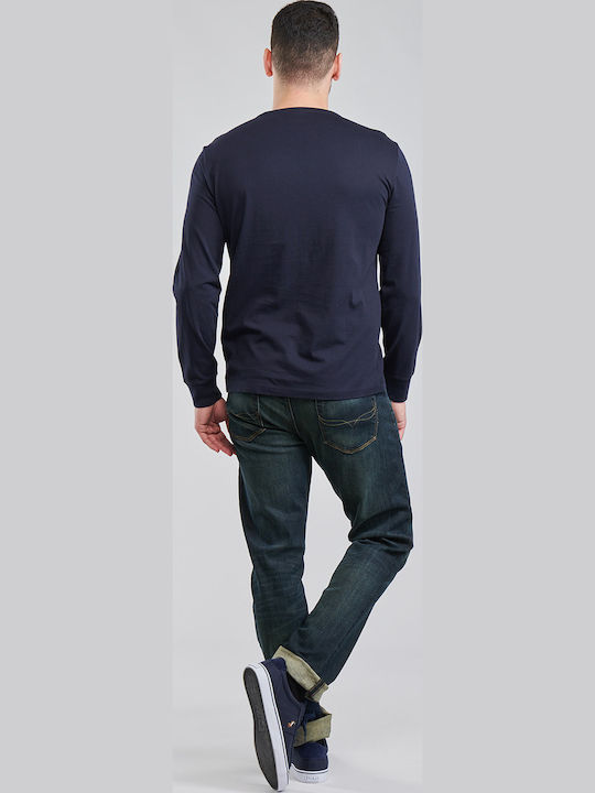 Langarm-Pullover Marineblau