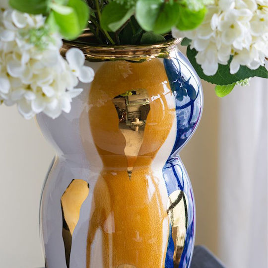 Artekko Ekko Dekorative Keramikvase Mehrfarbig 20x20x41,3 cm