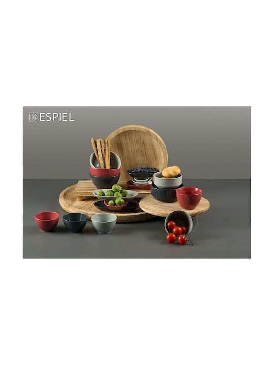 Espiel Essentials Serving Bowl Round Ceramic Red with Diameter 10cm