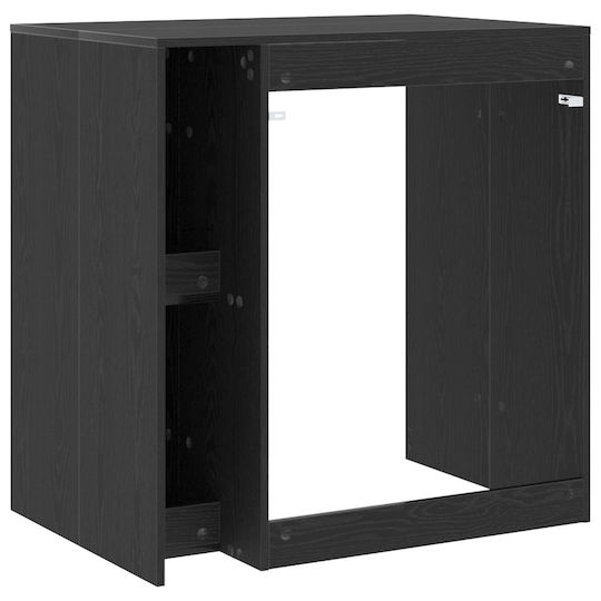 vidaXL Cabinet de baie Mobilier pentru baie L87xA60xÎ89cm Negru