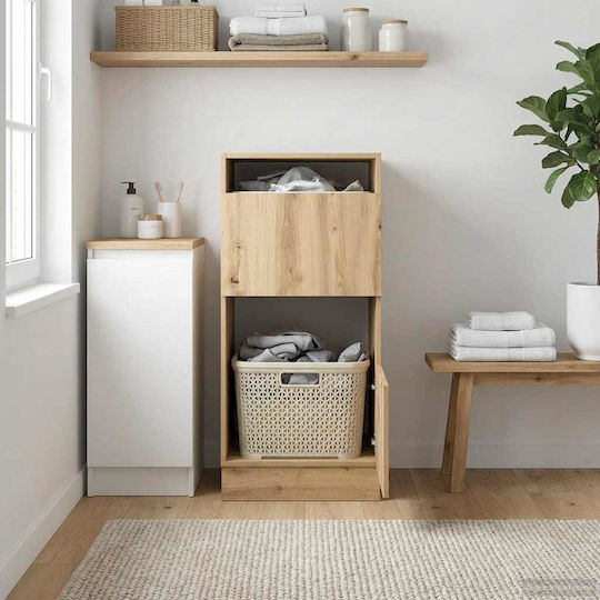 vidaXL Cabinet de baie Mobilier pentru baie L50xA68xÎ102cm Stejar