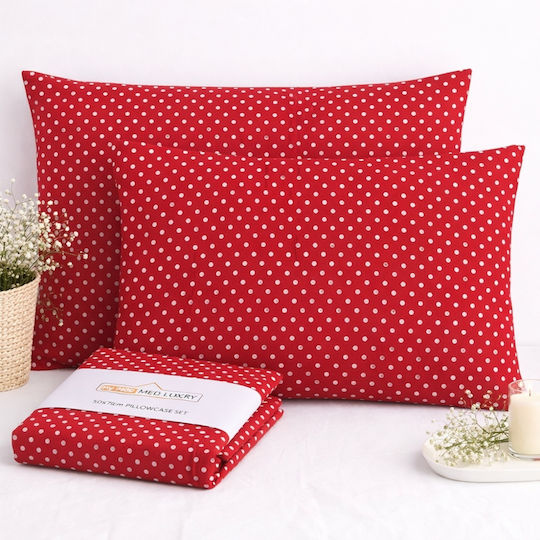 My Home Luxury Set Față de Pernă Red 50x70cm.