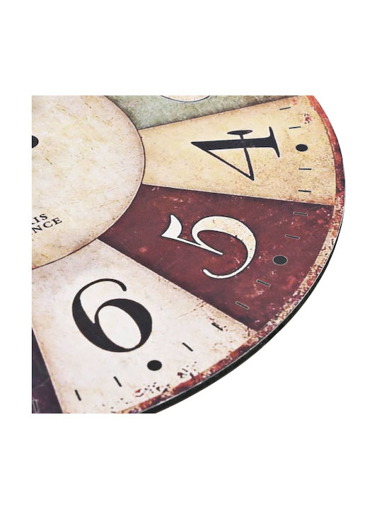 vidaXL Antique Wall Clock Wooden Colorful Ø60cm