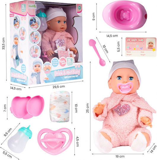 MalPlay Baby-Puppe für 3+ Jahre