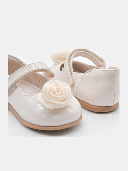 Kinder Pumps & Ballerinas Anatomisch mit Bügel- und Schleifenverschluss Lackleder Gold