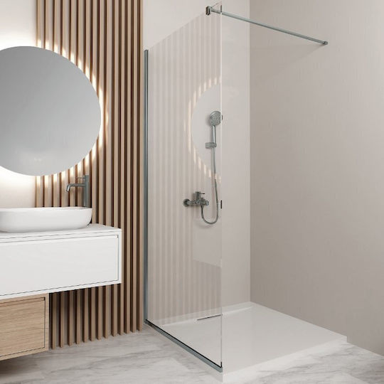 Orabella Serena Καμπίνα Ντουζιέρας με Συρόμενη Πόρτα 80x185cm Clear Glass Gun Metal