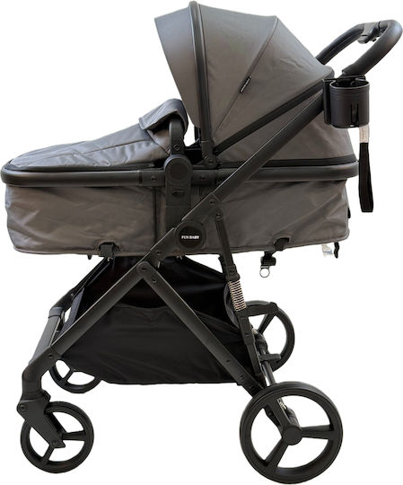 ForAll Fun Baby Star Adjustable 3 in 1 Baby Stroller Suitable for Newborn Gray