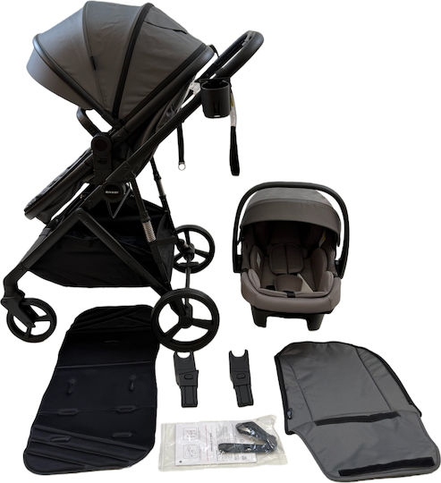 ForAll Fun Baby Star Adjustable 3 in 1 Baby Stroller Suitable for Newborn Gray
