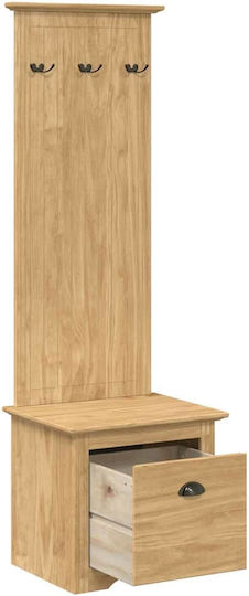 Eingangsmöbel mit Schrank Honey Brown 50x40x156.7cm