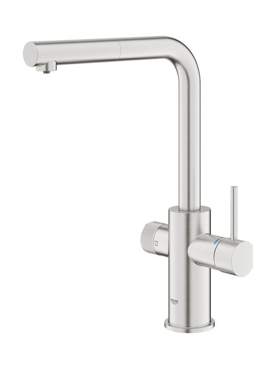 Grohe Μπαταρία Κουζίνας Πάγκου με Ντουζ Μπλε Grohe Μπαταρία Κουζίνας Πάγκου με Ντουζ Μπλε