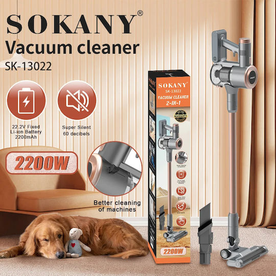 Sokany SK-13022 Ηλεκτρική Σκούπα Stick Γκρι