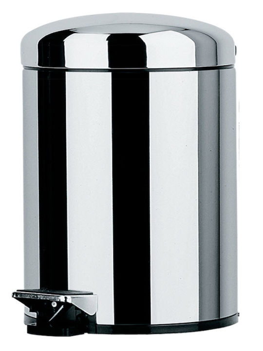 Bronze Art Inox Καλαθάκι Μπάνιου Soft Close 3lt Ασημί