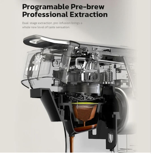 Hibrew H1B Καφετιέρα για Κάψουλες Nespresso Πίεσης 20bar Μαύρη