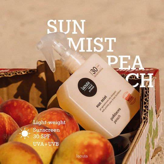 Laouta Natural Products Sun Peach Body Sunscreen Mist SPF30 200ml