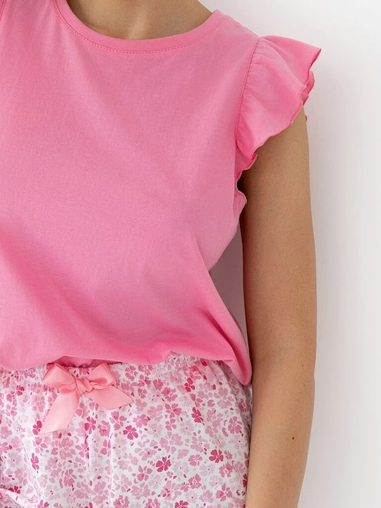 Sensis Sommer Damen Pyjama-Set Pink
