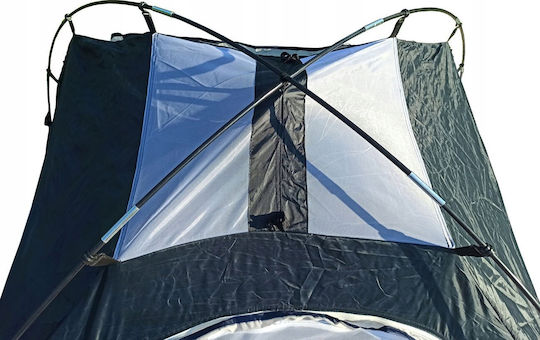 Acra Camping Tent Igloo Mountaineering Grey with Double Cloth 4 Seasons for 3 People Waterproof 3000mm 220x365x115cm