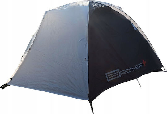 Acra Camping Tent Igloo Mountaineering Grey with Double Cloth 4 Seasons for 3 People Waterproof 3000mm 220x365x115cm