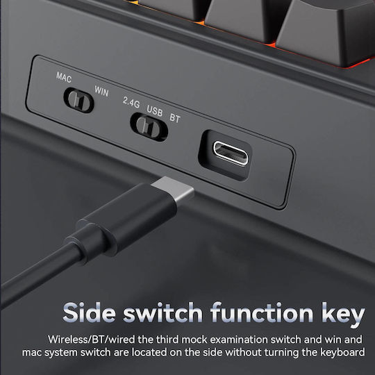 Ajazz AK980 V2 Ασύρματο Gaming Μηχανικό Πληκτρολόγιο (Αγγλικό US)