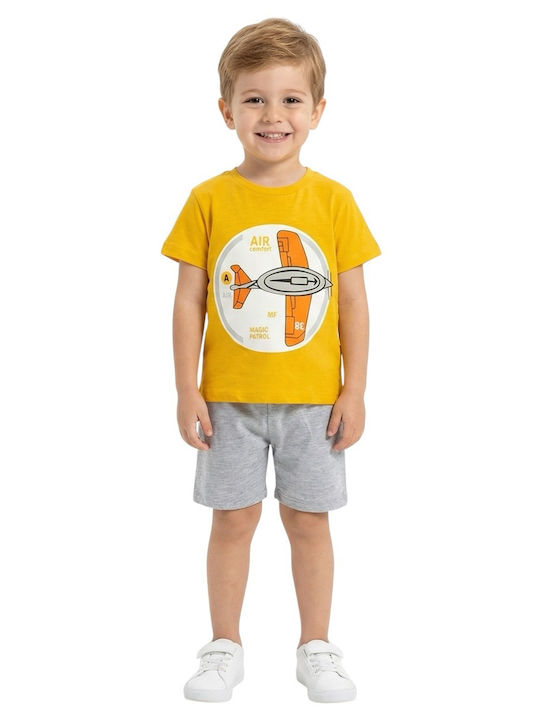 Kids' Set with Shorts Summer 2pcs Yellow