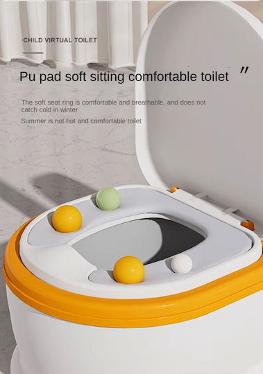 Little Mom Potty Bowl with Sounds & Lid Gray