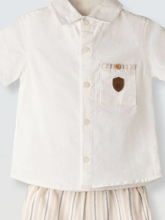 Kids' Set with Shorts Summer 3pcs White
