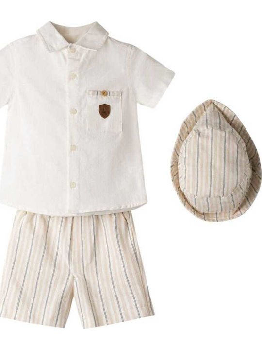 Kids' Set with Shorts Summer 3pcs White