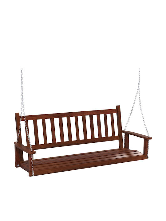 Κούνια με Βάση 3 Θέσεων Ξύλινη Μ168xΠ65xΥ63cm Λευκή Κούνια με Βάση 3 Θέσεων Ξύλινη Μ168xΠ65xΥ63cm Λευκή