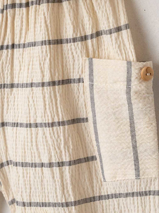 Hashtag Kids Set With Beige Shorts 3 Pieces