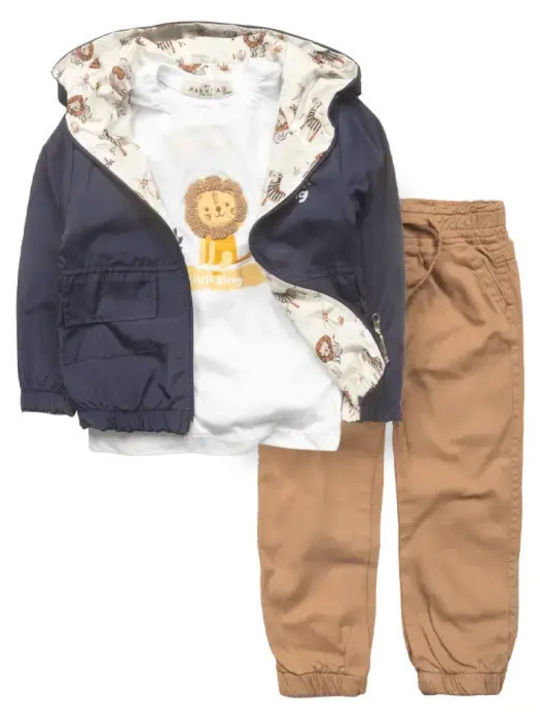 Kinder-Set mit Hose & Jacke Winter 3Stück Navy