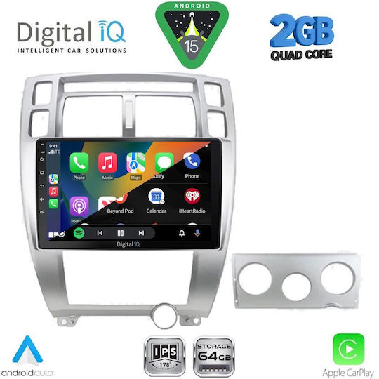 Digital IQ Ηχοσύστημα Αυτοκινήτου για Hyundai Tucson 2004-2010 (Bluetooth/USB/WiFi/GPS/Apple-Carplay/Android-Auto) με Οθόνη Αφής 10"