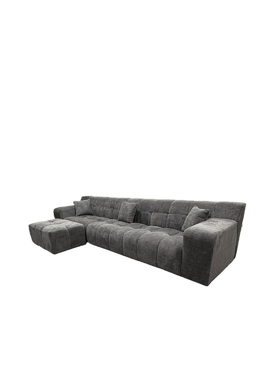 Orvella Γωνιακός Καναπές Γκρι 363x194x80εκ.