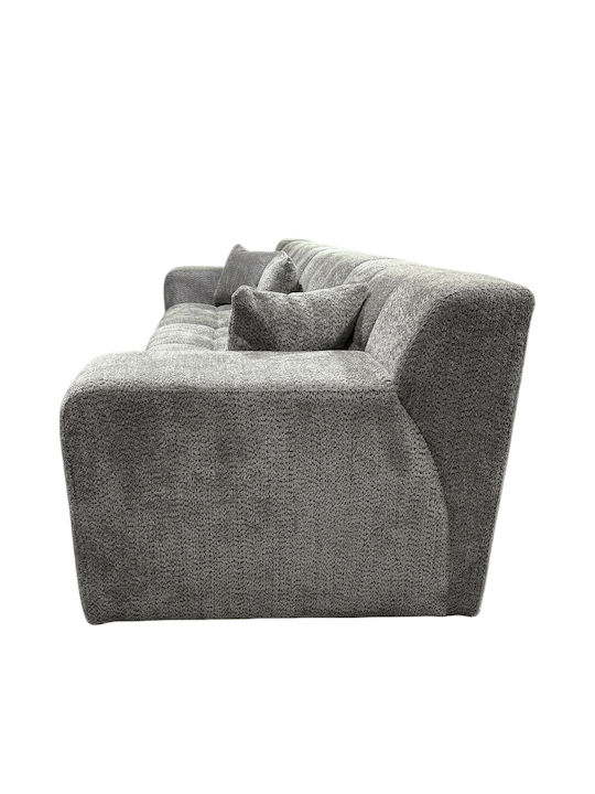 Orvella Γωνιακός Καναπές Γκρι 363x194x80εκ.