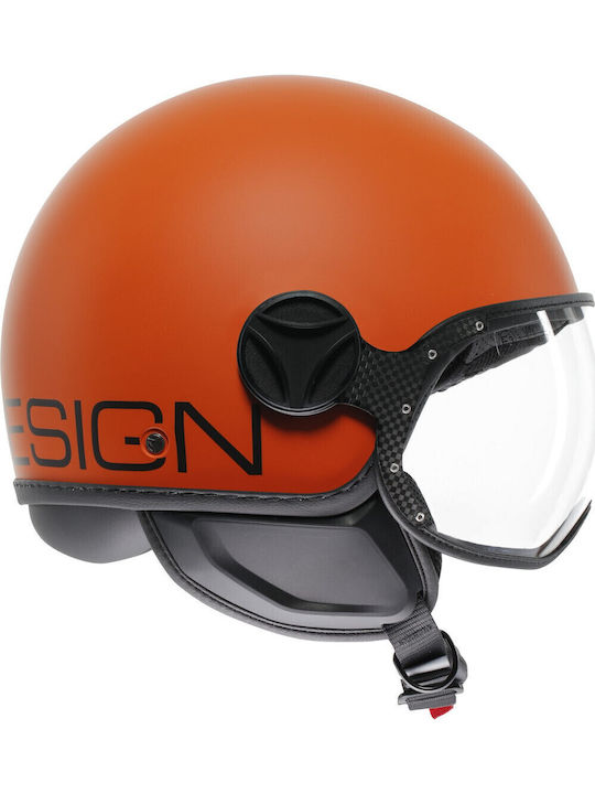 MomoDesign FGTR Classic Mat Orange/Black Motorcycle Helmet Jet ECE 22.06