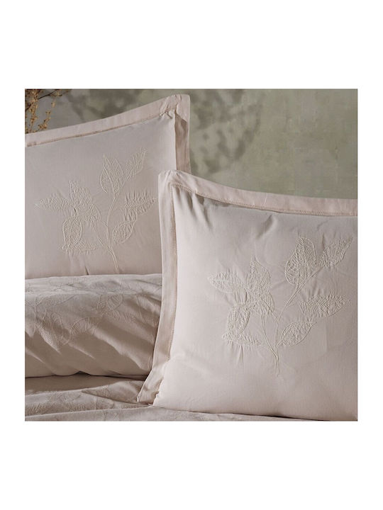 Clasy Home Set Husă de Pilotă Dublă cu 4 Fețe de Pernă & 1 Cearsaf 200x220 Roz
