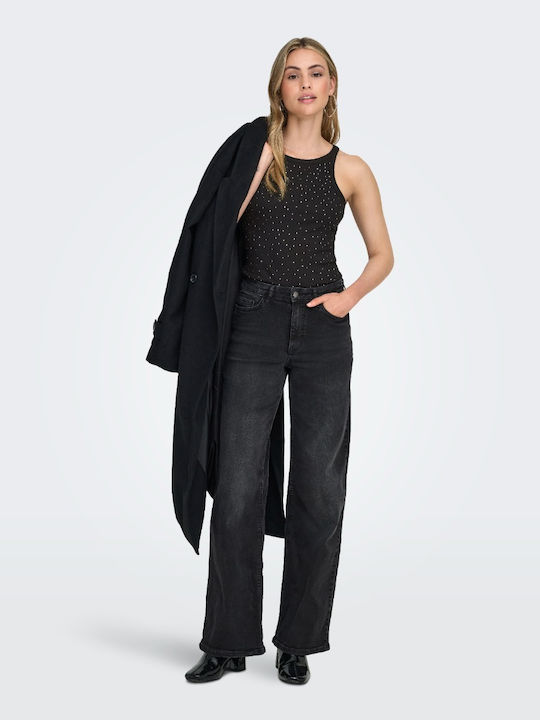 Women's Blouse Cotton Sleeveless Black