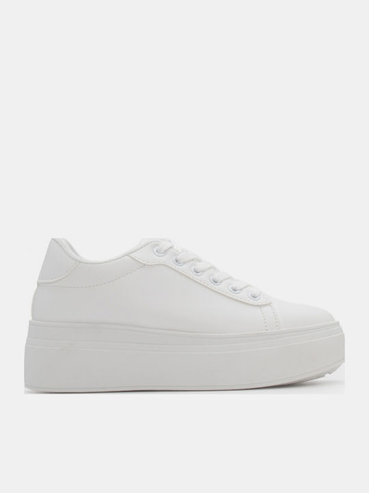 Damen Flatforms Sneakers Weiß