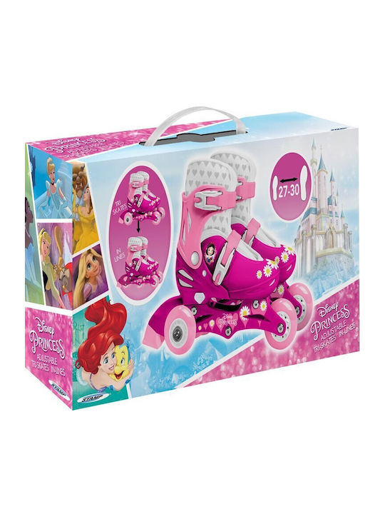 Stamp Kids Adjustable Inline Rollers Pink