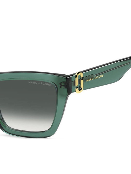 Marc Jacobs Unisex Sunglasses With Blue Horn-Rimmed Frame And Grey Gradient Lens MARC 884/S ZI9/08