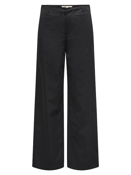 Wide Дамско Chino Панталон Black
